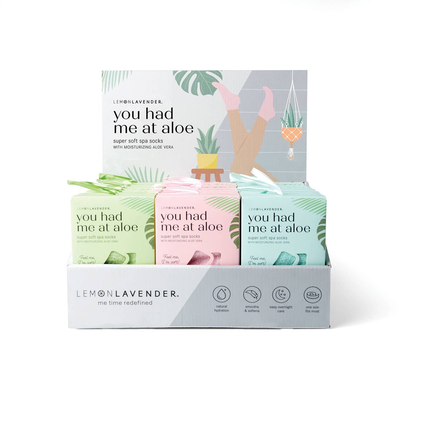 "You Had Me At Aloe" Super Soft Spa Socks