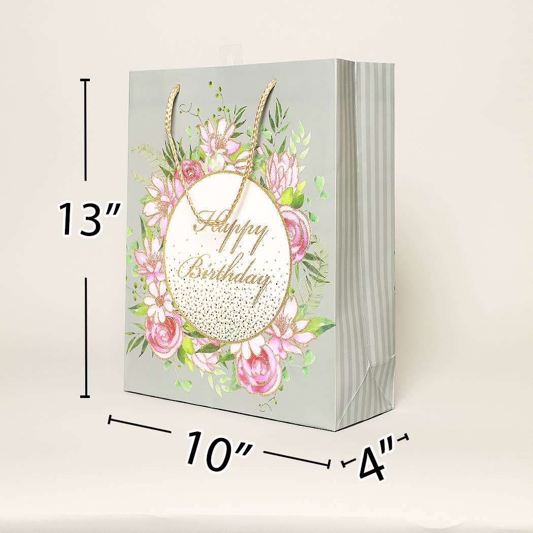 Large Assorted Elegant Birthday Paper Gift Bags