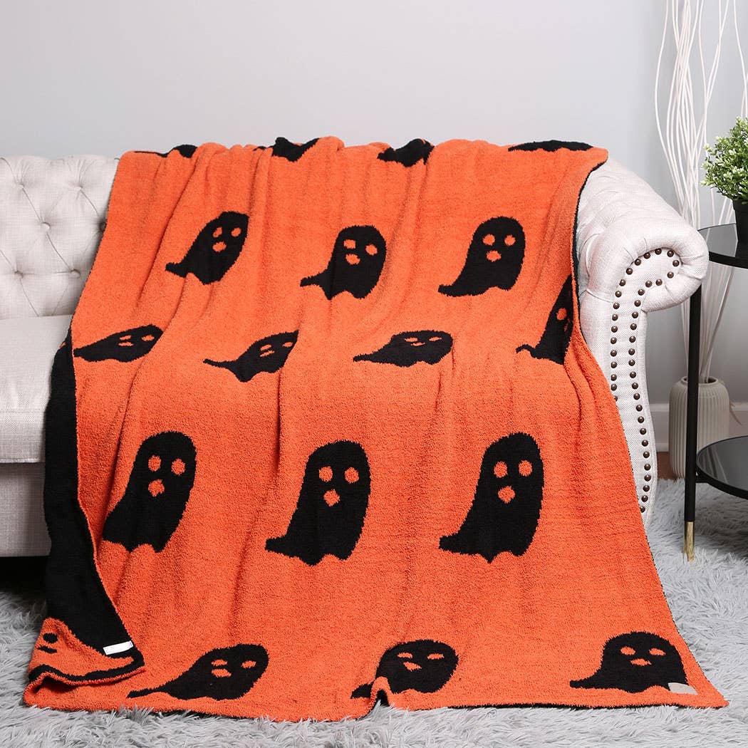 Ghost Patterned Throw Blanket Flourish Gift Shop