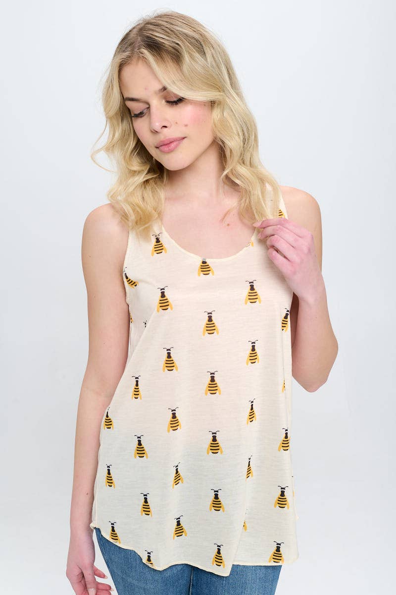 Bee Print Tank Top
