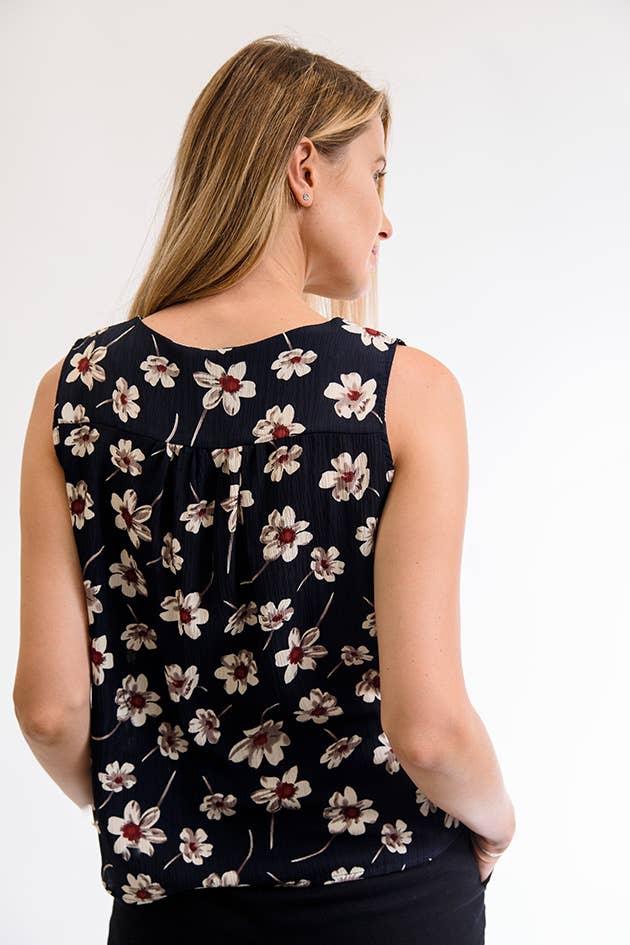 Anemone Flower Print Blouse