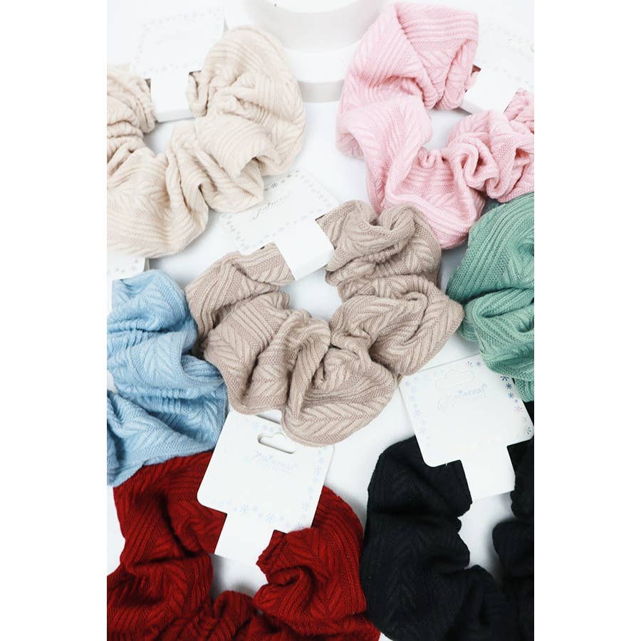 Geometric Textured Scrunchie