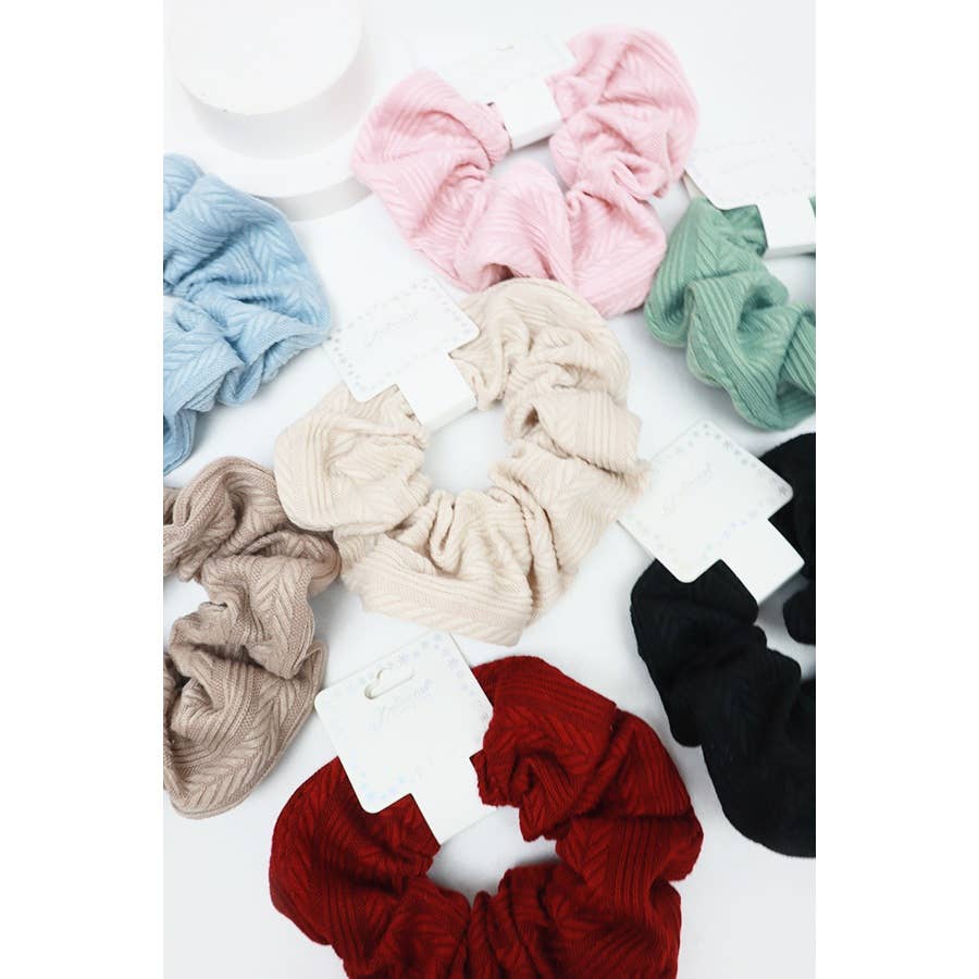 Geometric Textured Scrunchie