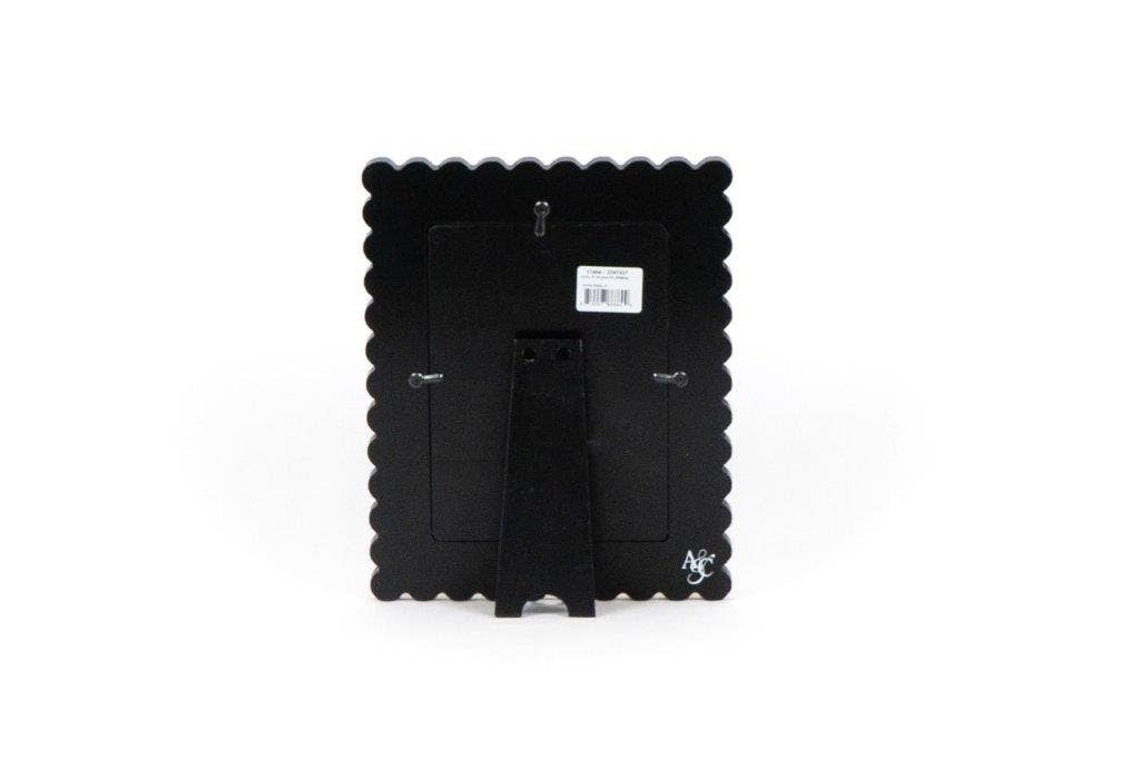 Scalloped Wood Photo Frame - Black