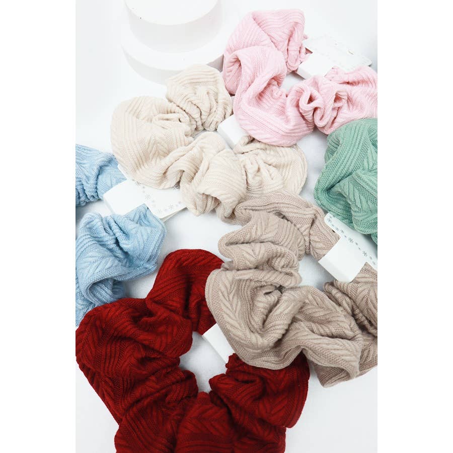 Geometric Textured Scrunchie