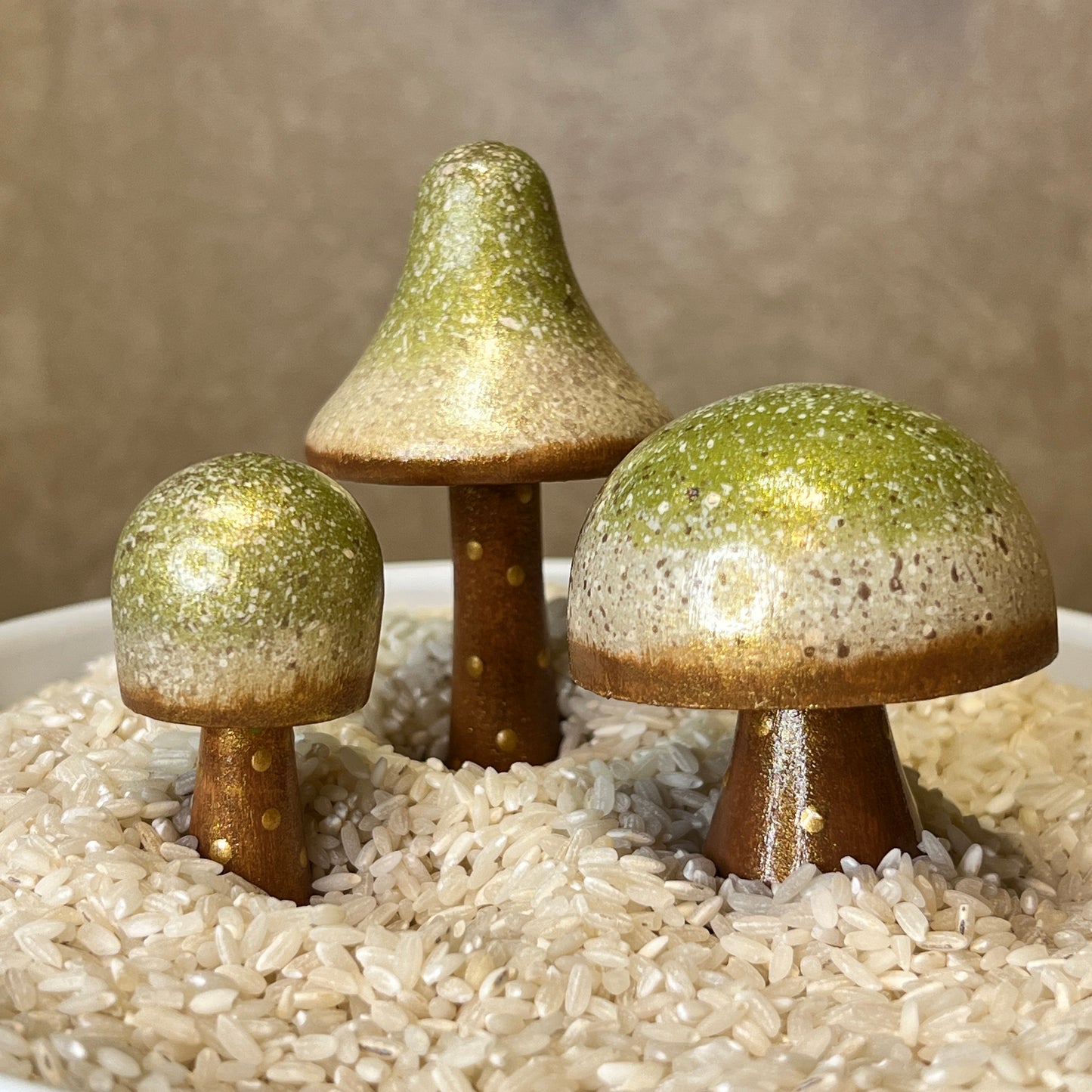 Handpainted Mushrooms - Garden and Shelf Decor
