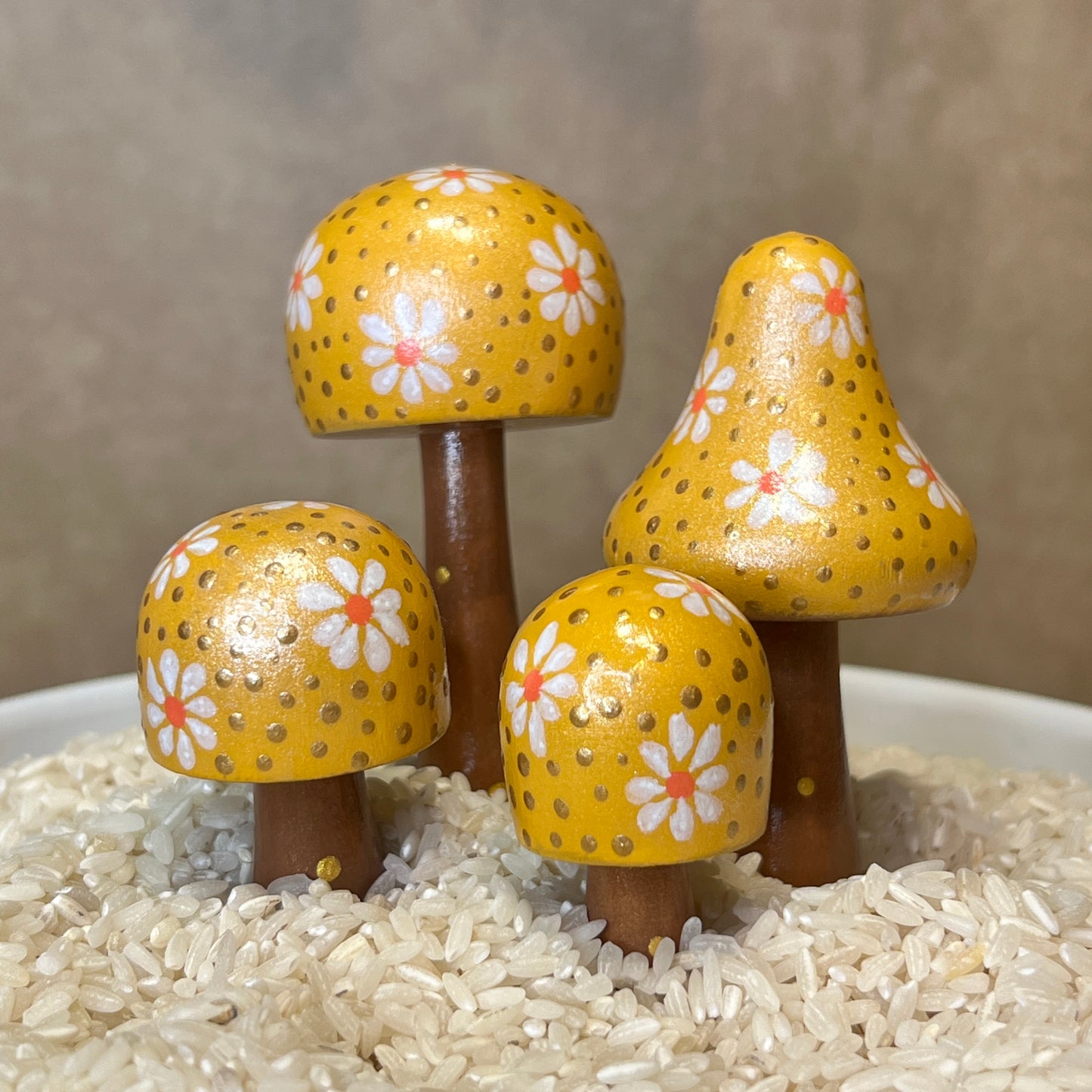 Handpainted Mushrooms - Garden and Shelf Decor