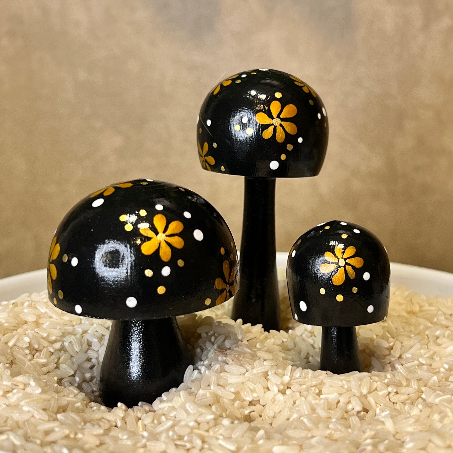 Handpainted Mushrooms - Garden and Shelf Decor