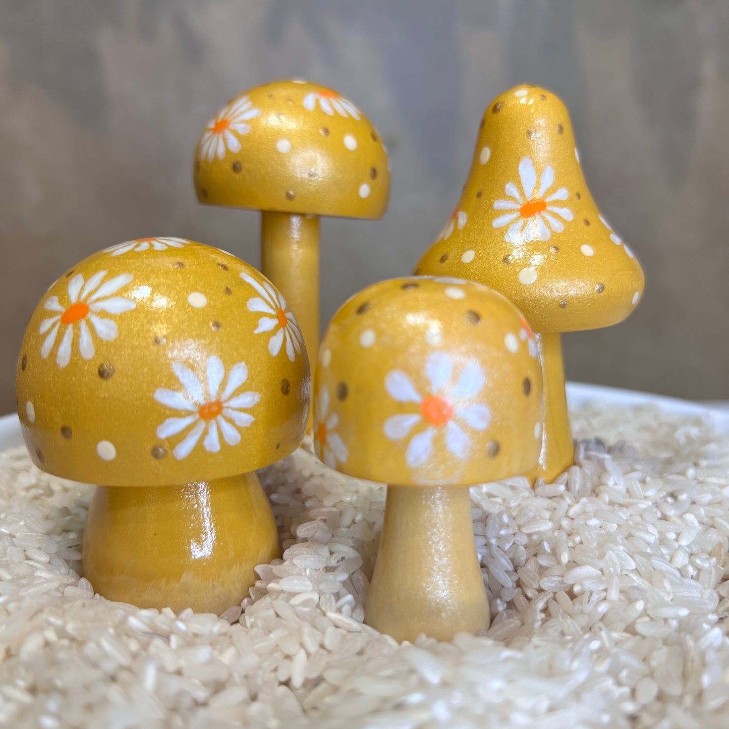 Handpainted Mushrooms - Garden and Shelf Decor