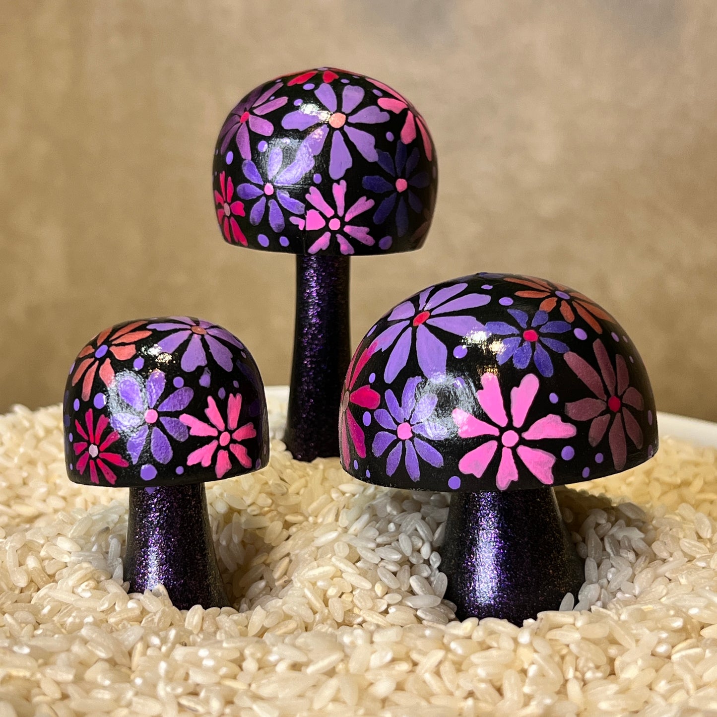 Handpainted Mushrooms - Garden and Shelf Decor