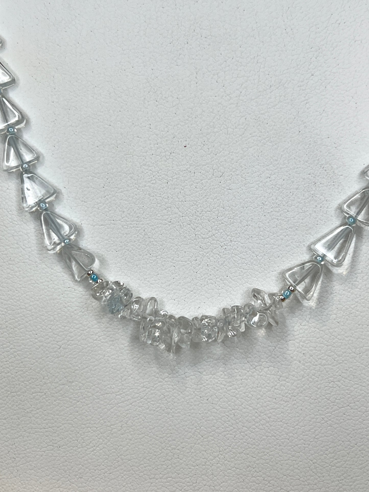 Icy Blue Topaz Necklace and Earring Set