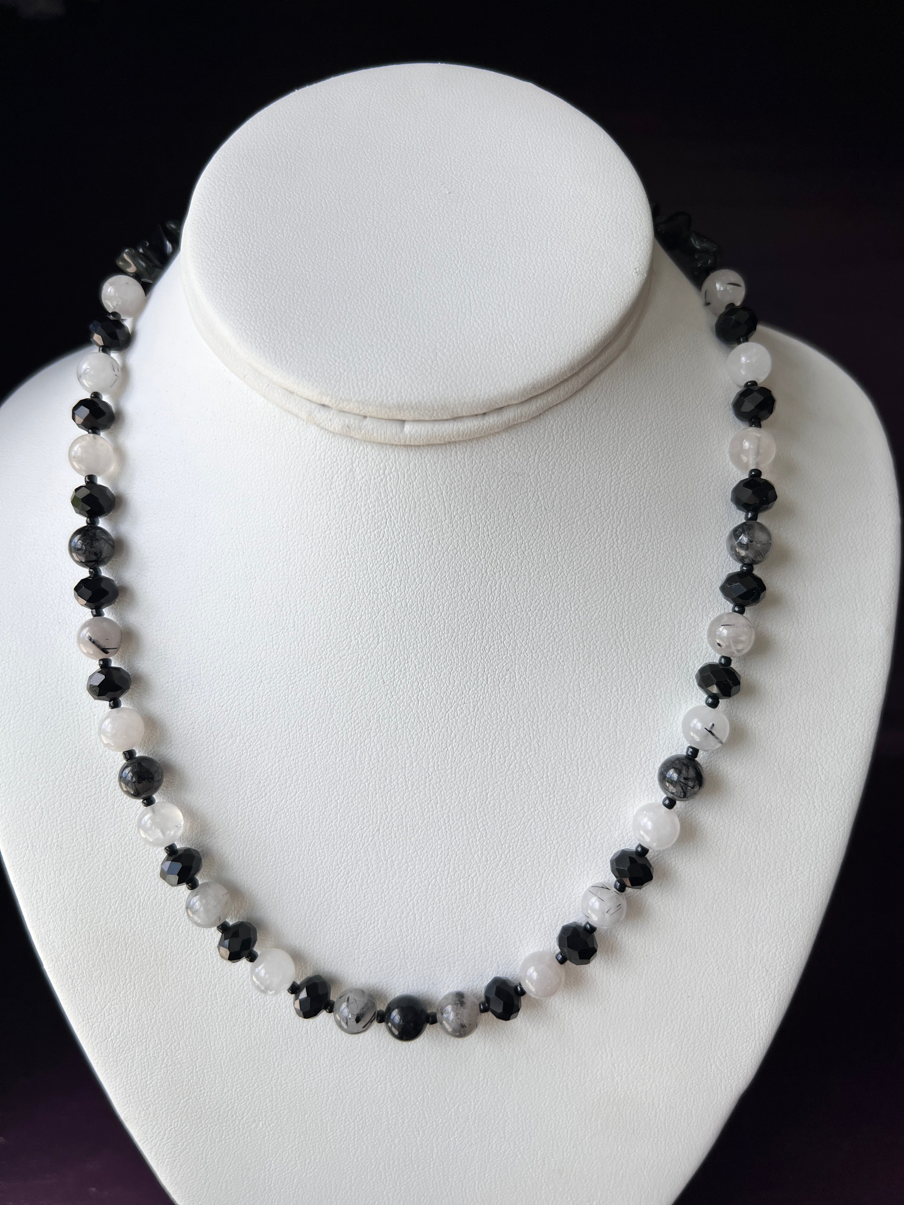 Black Tourmalinated Quartz Necklace – Flourish Gift Shop