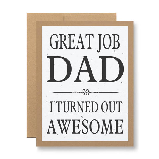 Plantable Greeting Card - Great job Dad