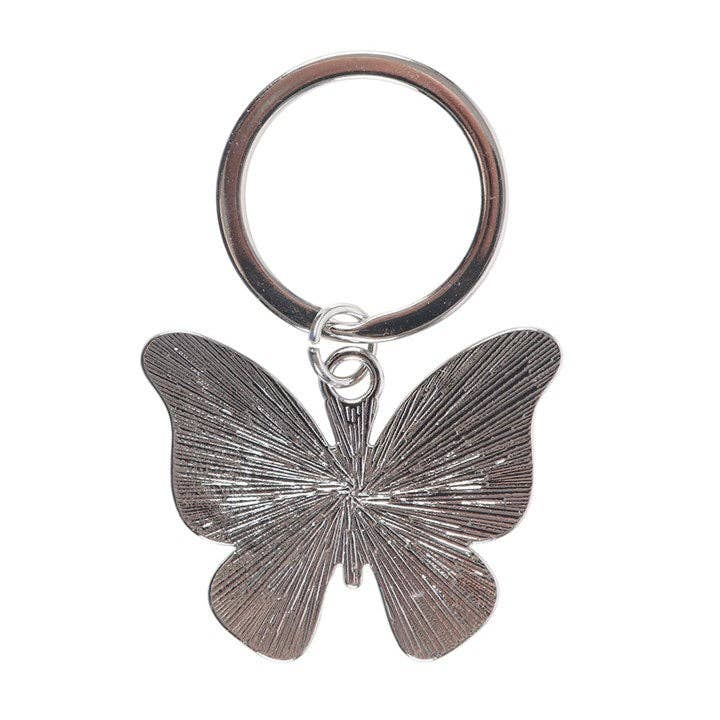 Back view of butterfly keychain.