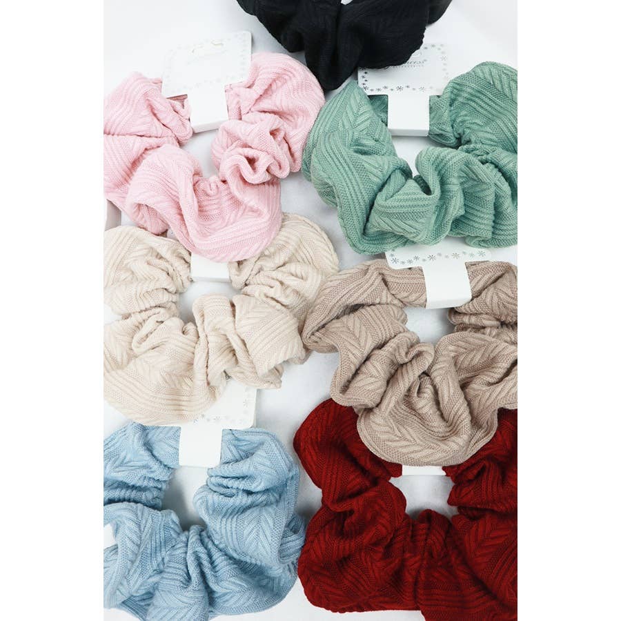 Geometric Textured Scrunchie