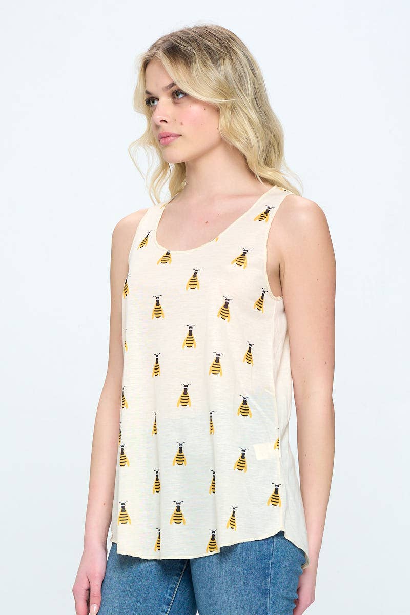 Bee Print Tank Top