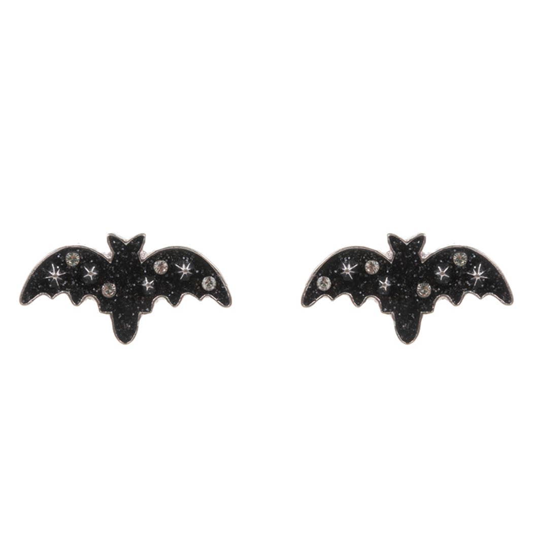Halloween Bat Enamel Post Earring