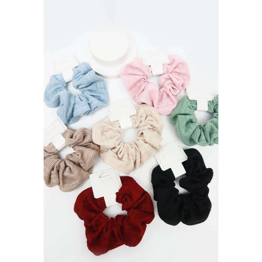 Geometric Textured Scrunchie