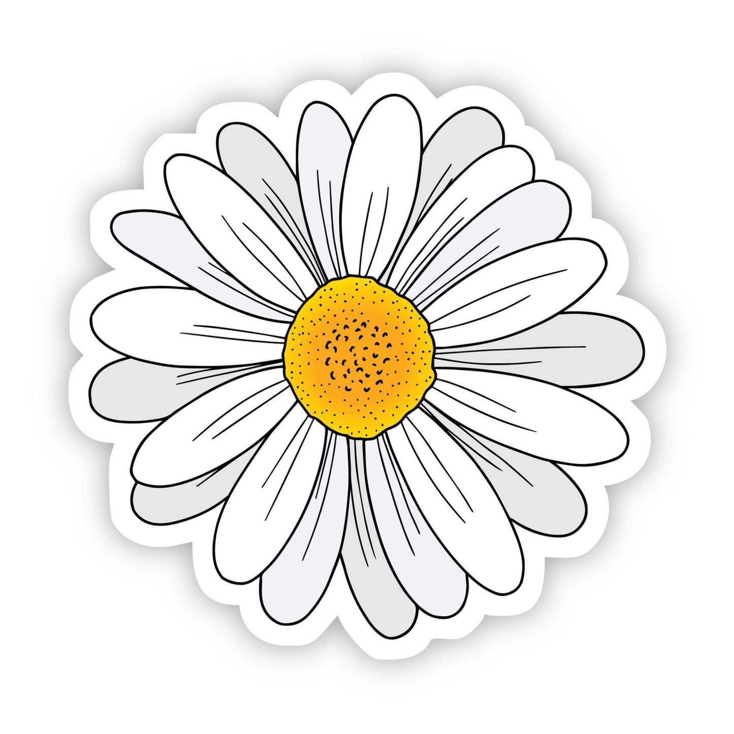 Sticker of a white daisy flower