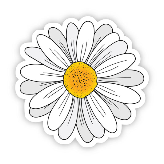 Sticker of a white daisy flower