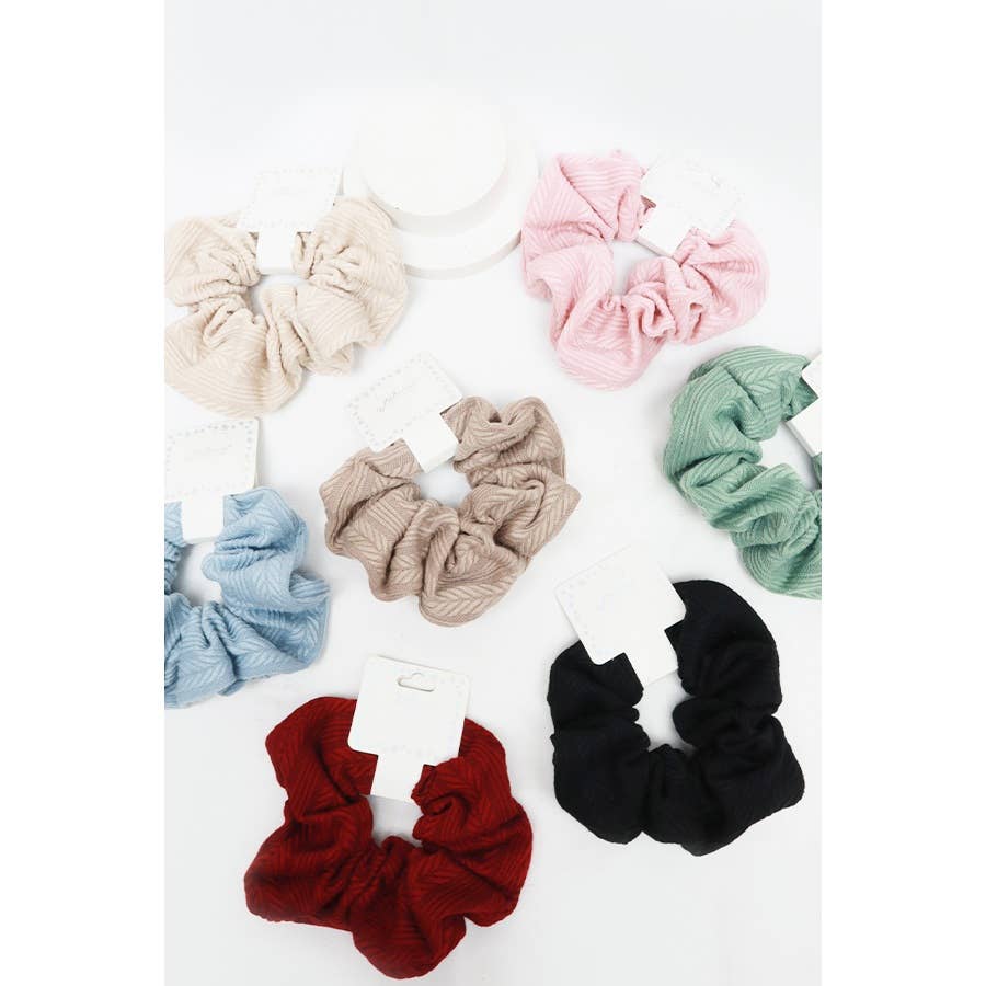 Geometric Textured Scrunchie