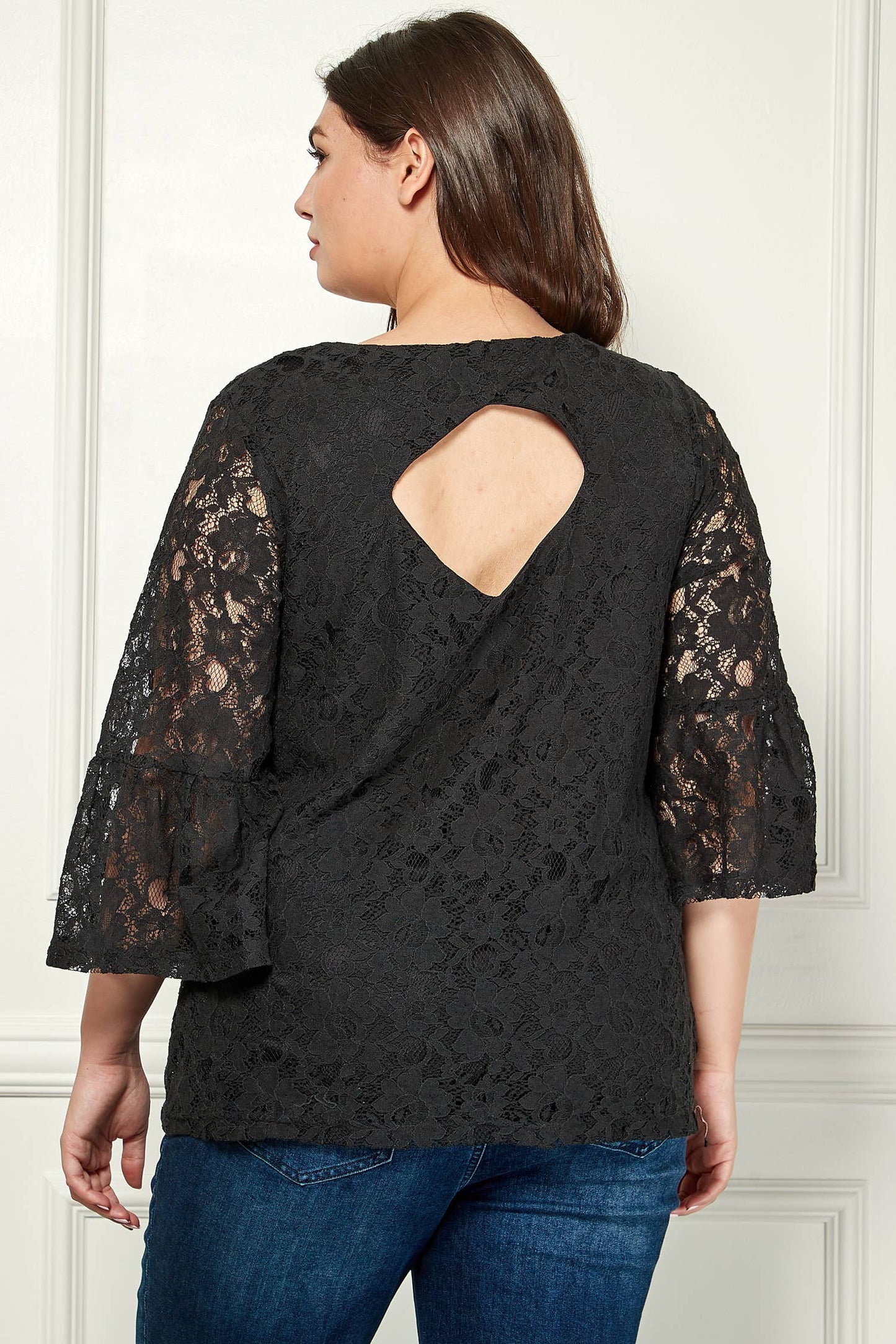 Bell Sleeve Lace Top - One 2XL Left!