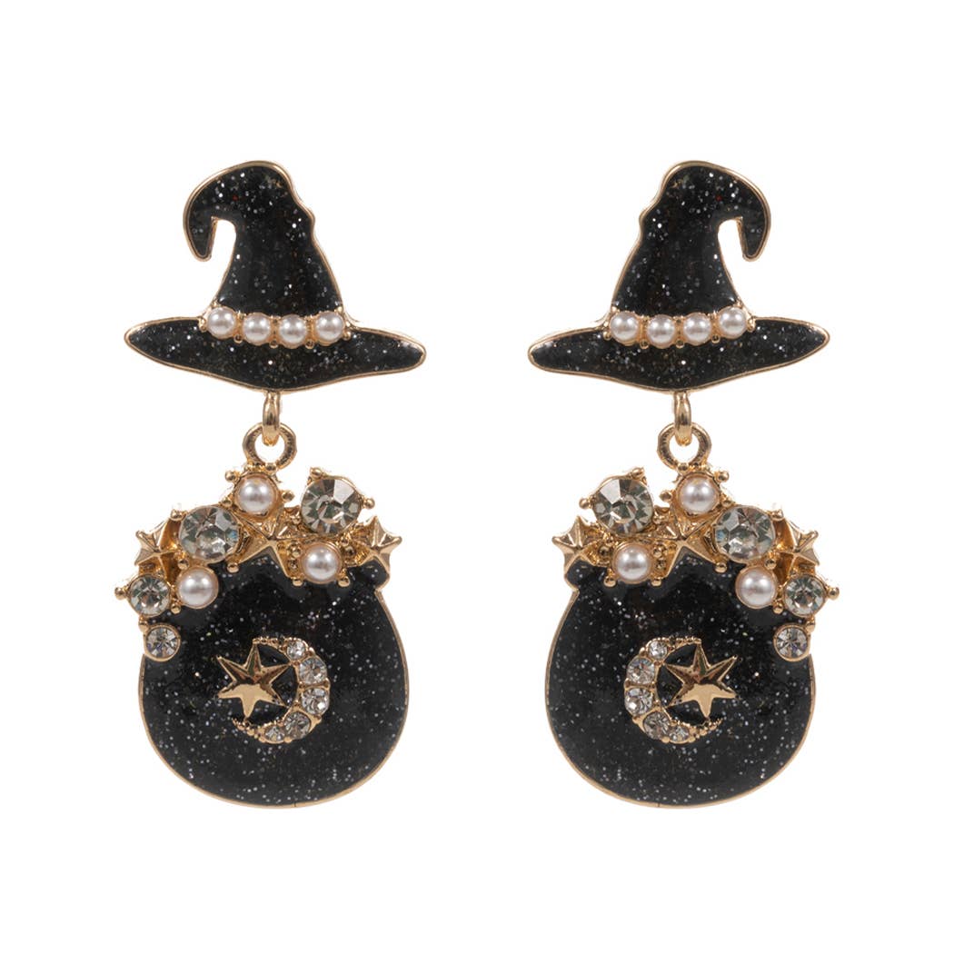 Halloween Witch's Hat Post Earring