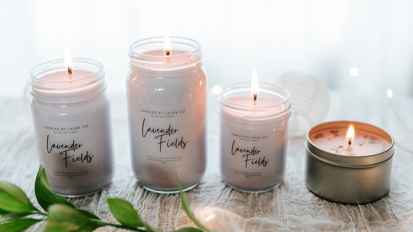 Lavender Fields Soy Jar Candles