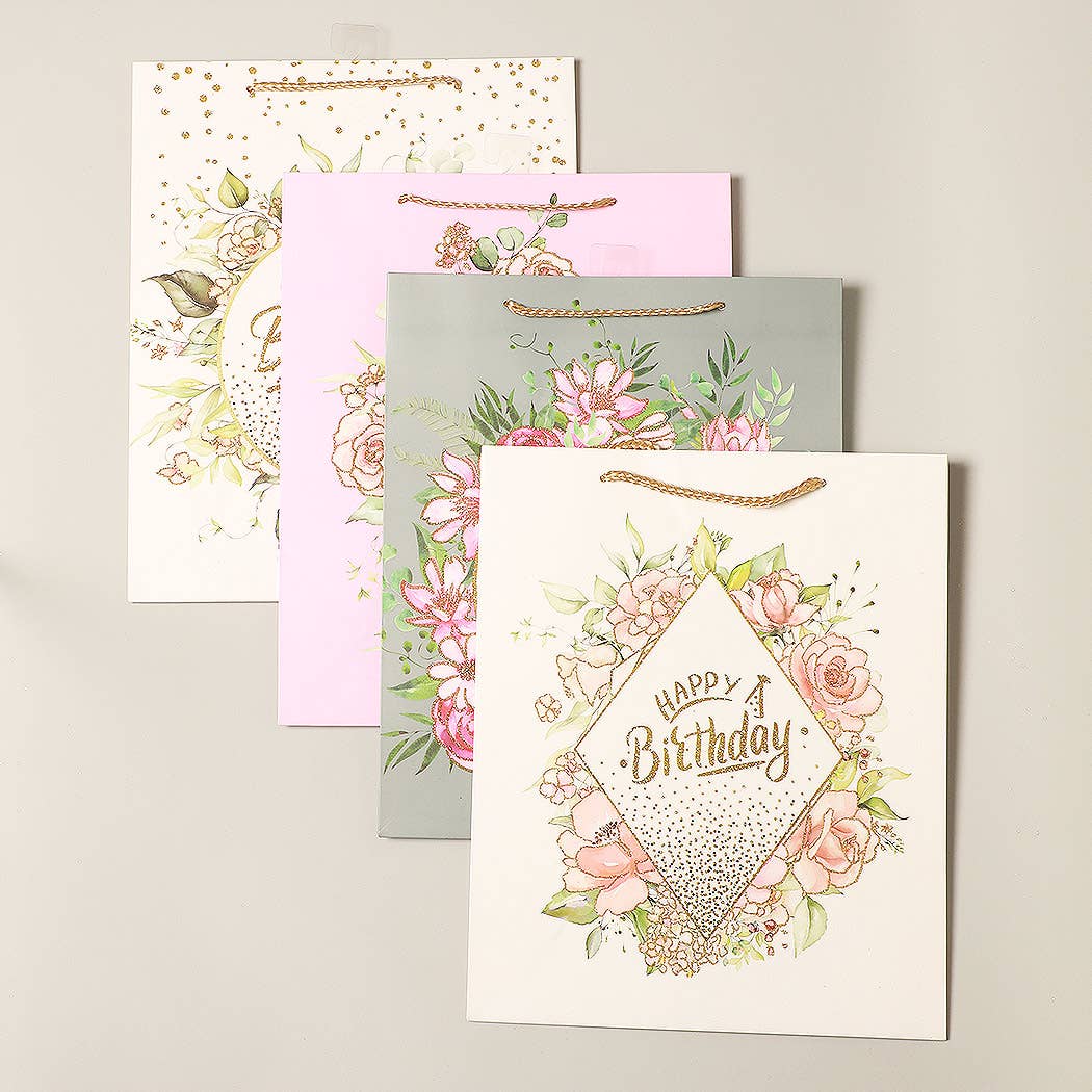 Large Assorted Elegant Birthday Paper Gift Bags