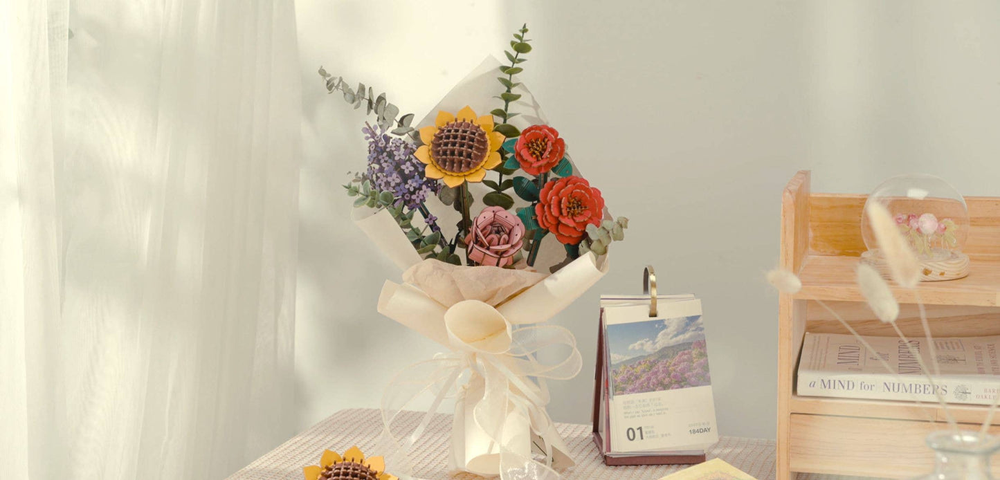 3D Wooden Flower Puzzles: Sunflower