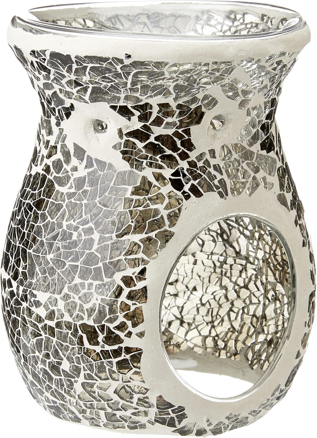 Gunmetal crackle oil and wax melt warmer.