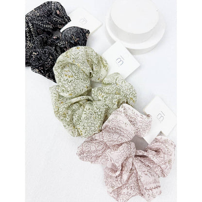 Chiffon Paisley Scrunchies