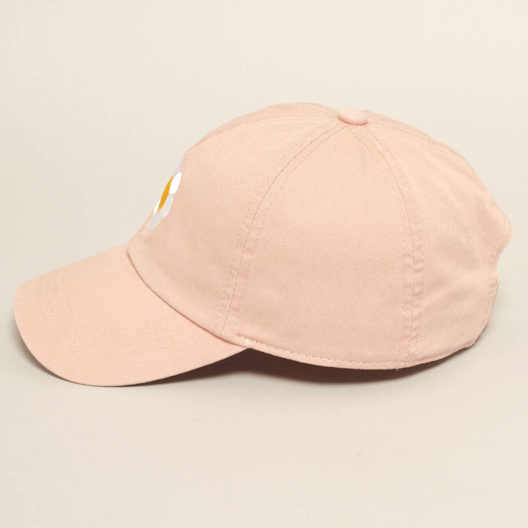 Flower Embroidered Baseball Hat