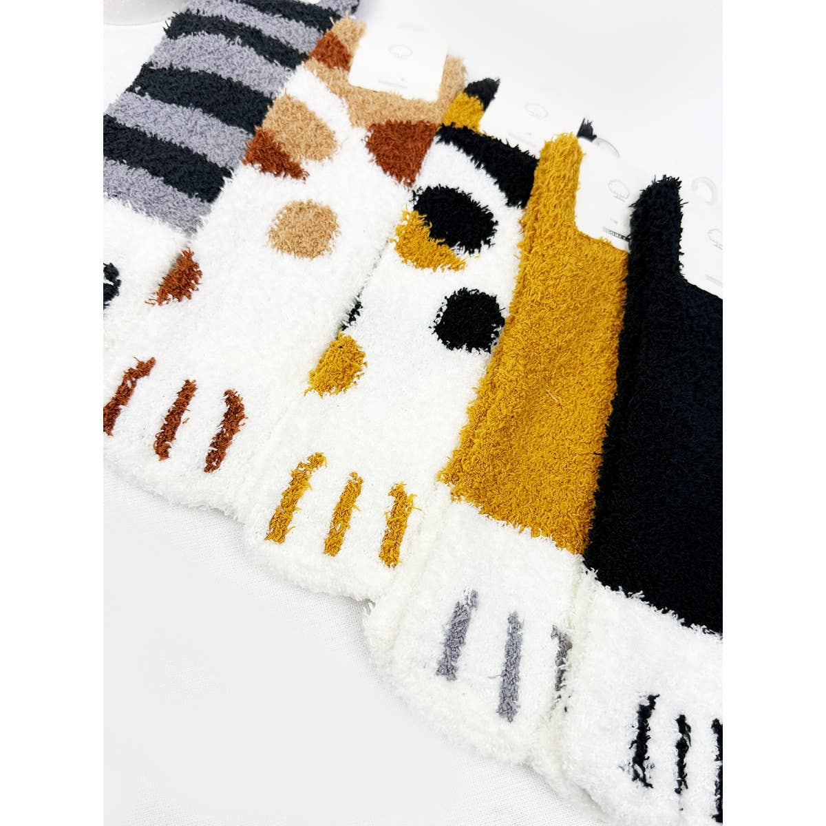 Fuzzy Cat Paw Socks