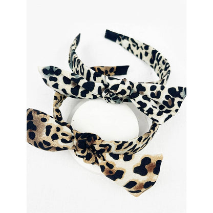 Leopard Knotted Bow Headband