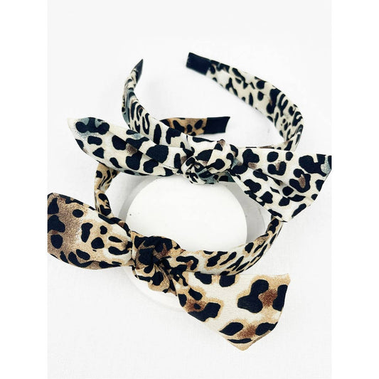Leopard Knotted Bow Headband