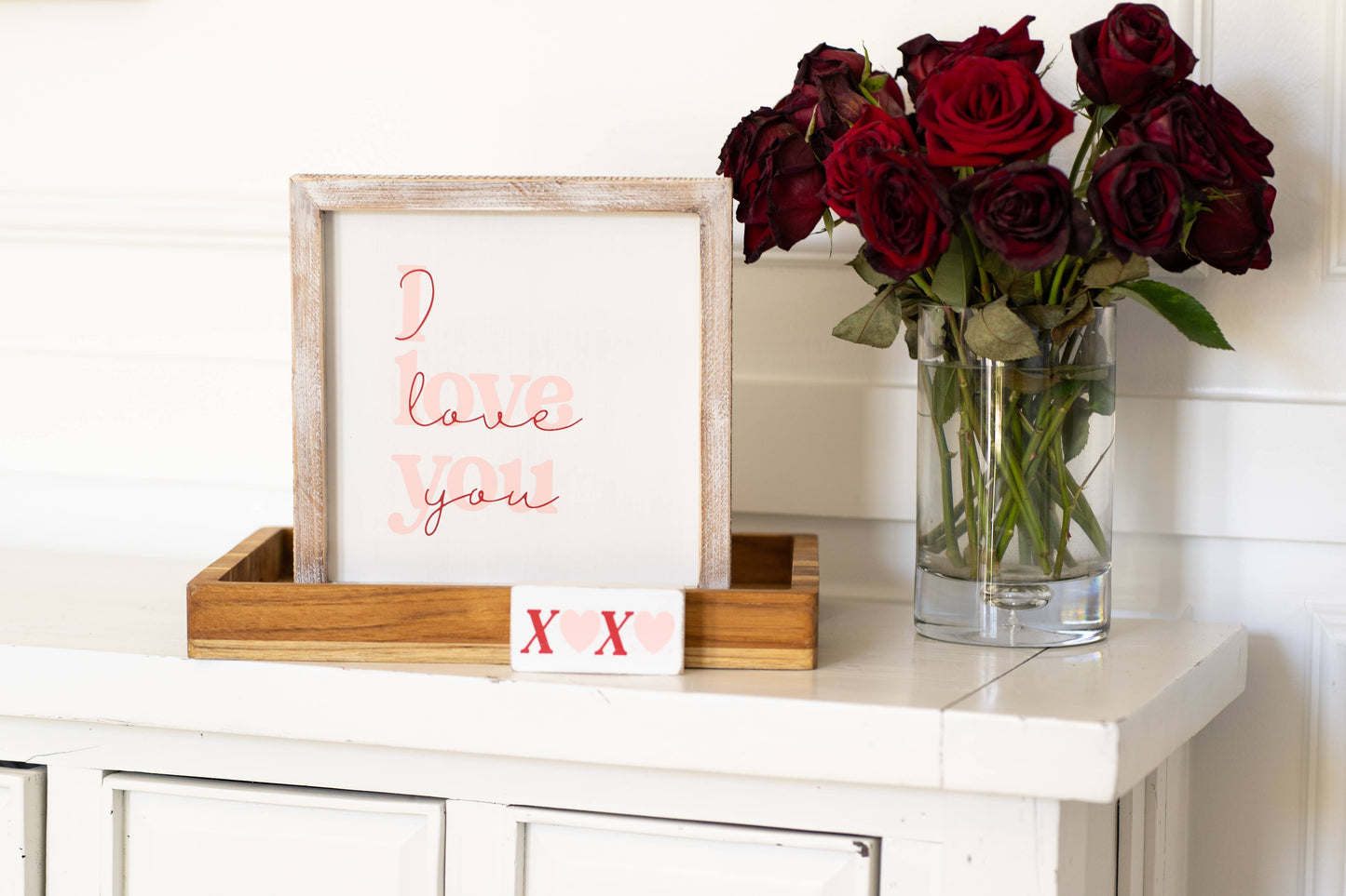 Reversible Wood Sign - LOVE/LUCKY Valentine's Day and St. Patrick's