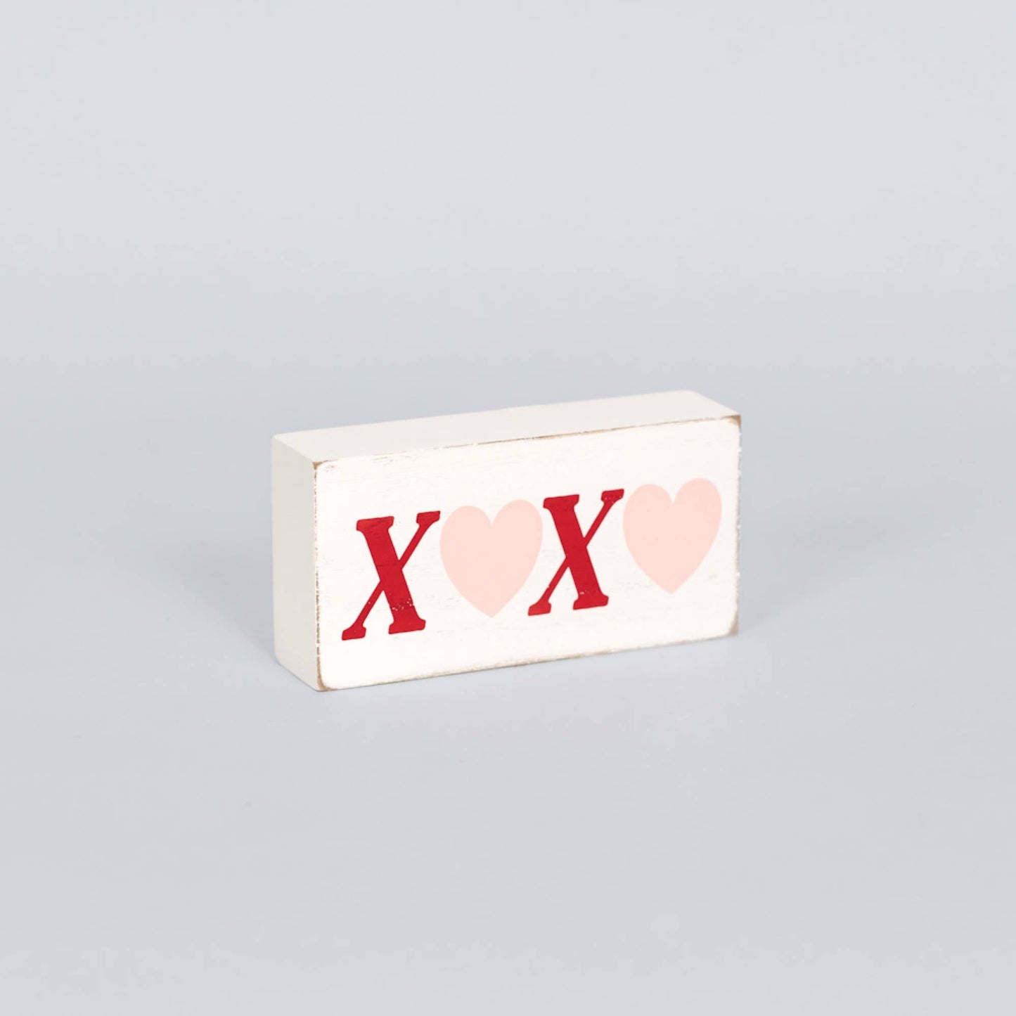 Reversible Wood Block: XOXO/CLOVER - Valentine's and St. Patrick's