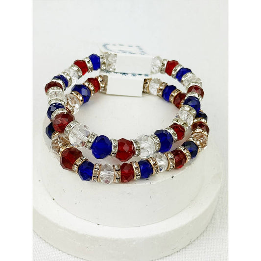 USA Crystal Stretch Bracelet