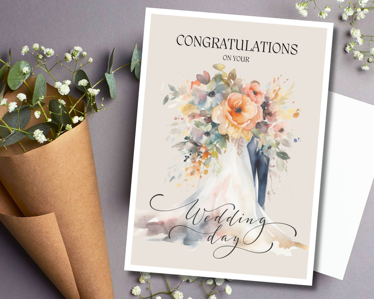 Wedding Greeting Card - Congratulations on Your Wedding Day