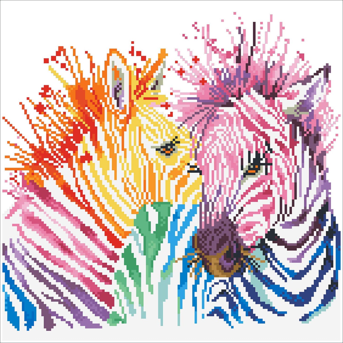 Rainbow Zebras ⯁ Diamond Dotz