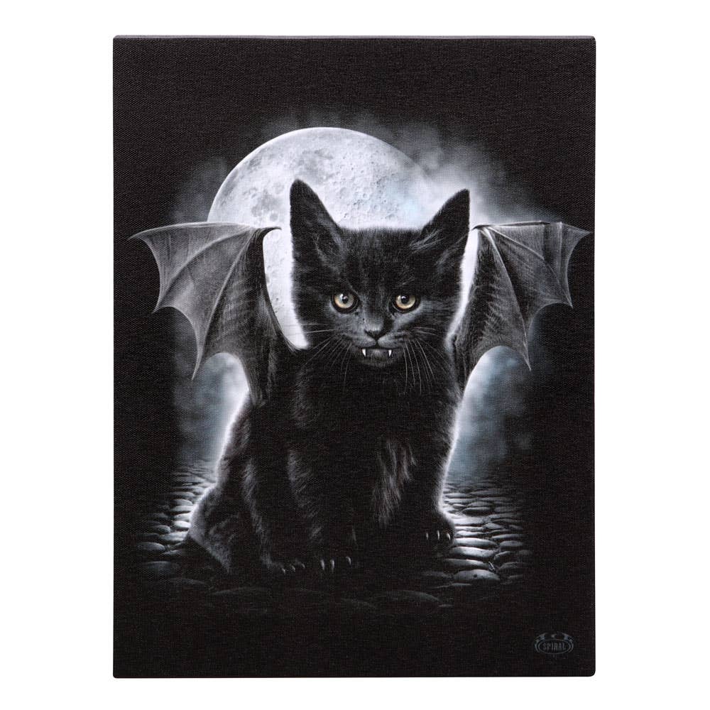 Bat Cat Canvas Art