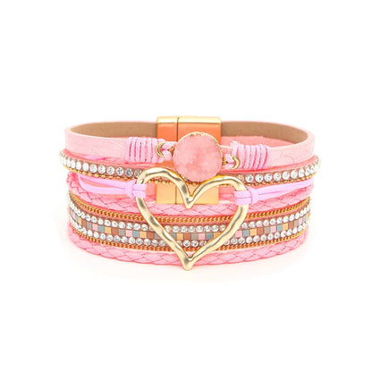 Multi-Strand Heart Bracelet