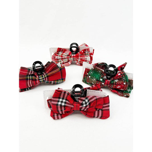 Christmas Bow Hair Claw