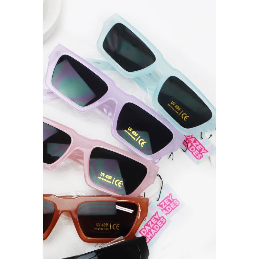 Bold Rim Angled Square Sunglasses