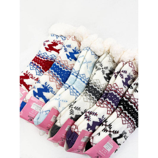 Reindeer Anti Skid Knit Winter Socks