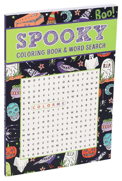 Spooky Coloring Book & Word Search