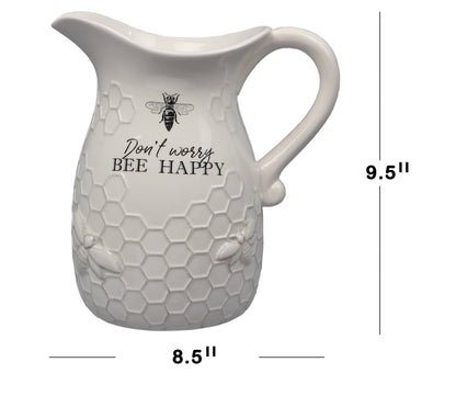 Ceramic Bee Water Pitcher