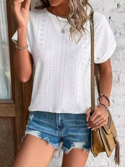 Casual Eyelet T-Shirt