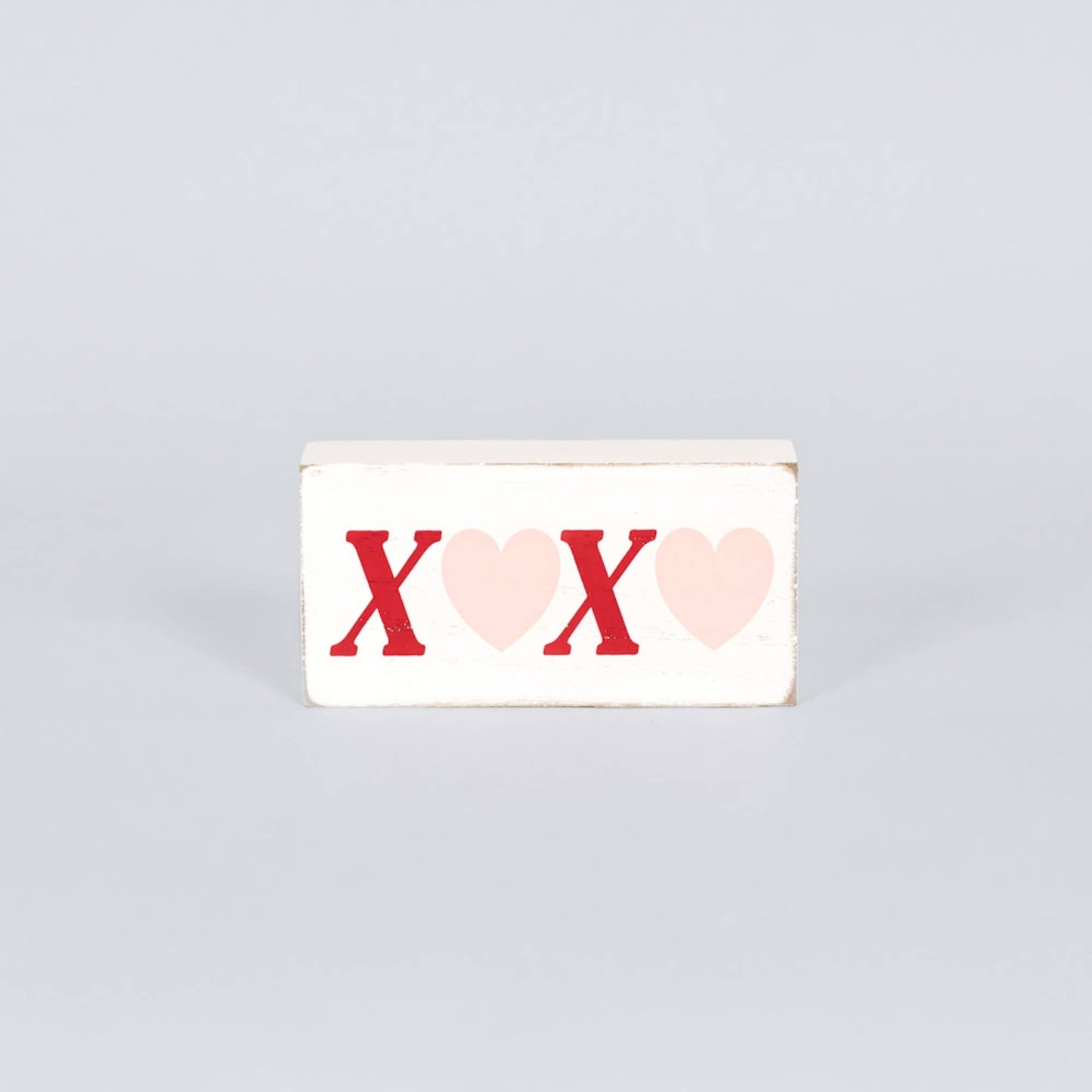 Reversible Wood Block: XOXO/CLOVER - Valentine's and St. Patrick's